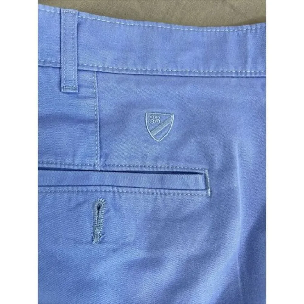 Cremieux Men's Size 40 Blue Chino Flat Front Shorts Comfort Stretch Cotton Blend
